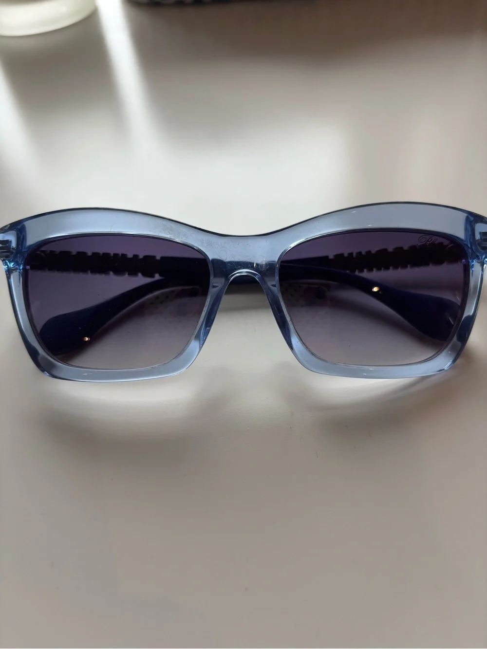 Blumarine Azzurro Trasparente Lucido Sunglasses